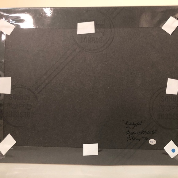 SOLD 80s Vintage Abstract Expressionist BlackWhite - Picture 3 of 3